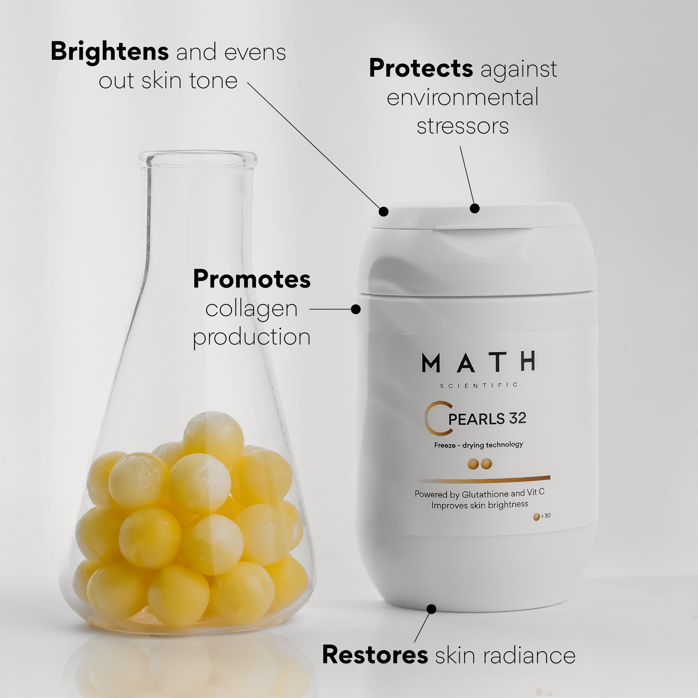 Freeze-dried vitamin C spheres