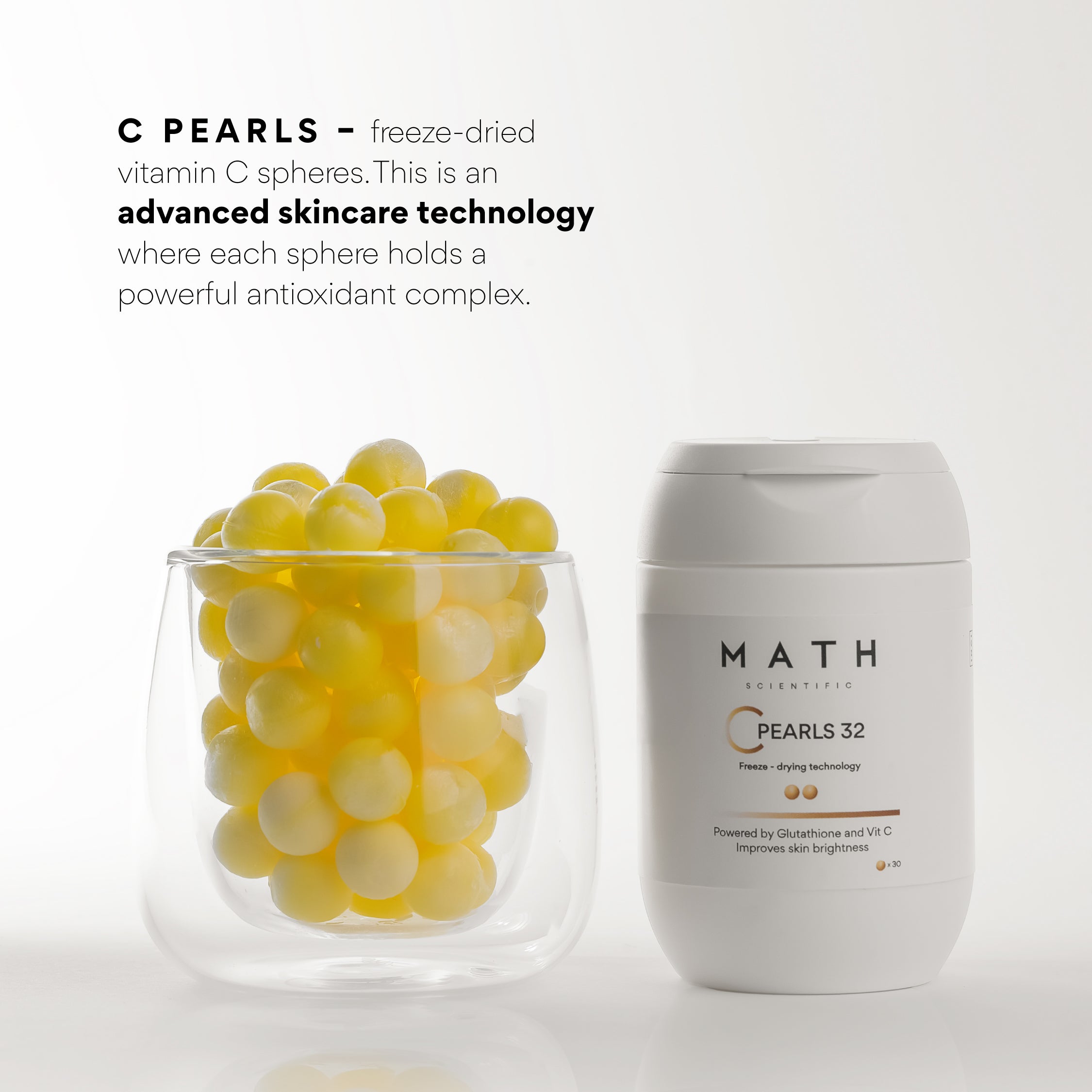 Freeze-dried vitamin C spheres