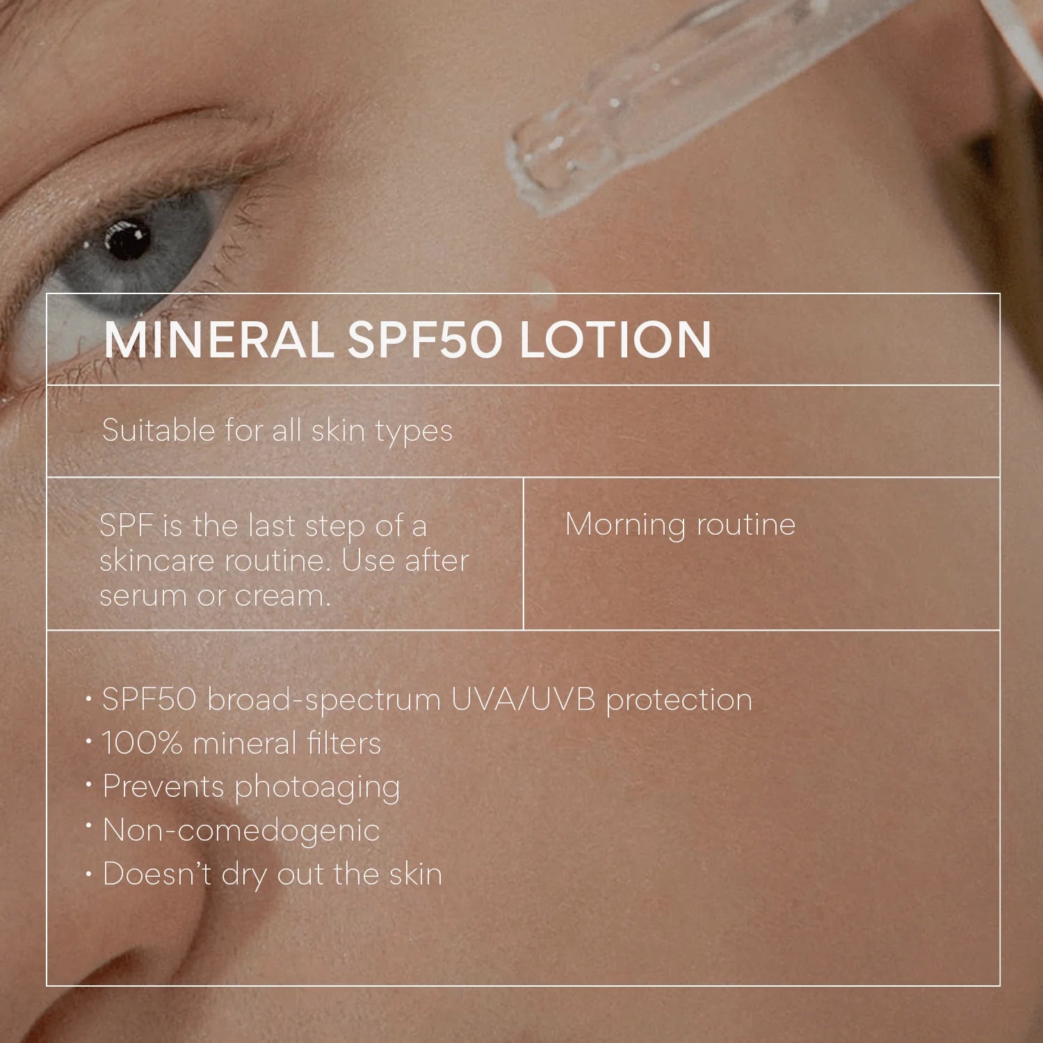SPF50 mineral sunscreen